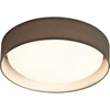 Image de Gianna LED Plafonnier 50cm Abat-jour textile gris rond 15W blanc chaud