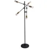 Image de Searchlight Armstrong Lampadaire 6 Lumières En Métal Noir Et Laiton Satiné