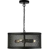Image de Searchlight - Retro Lampe Suspension Chambre Suspension Plafonnier Cage Design Noir