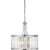 Image de Victoria Suspension à tambour à 5 flammes, Chrome Avec verre en cristal