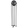 Image de AMSTERDAM - 1-flamme noir mat Lampadaire 4 LEG BASE avec ROUND SMOKEY GLASS SHADE