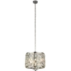 Image de BIJOU 3-flamme chrome Lampe à suspendre avec verre en cristal