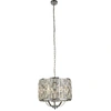 Image de BIJOU 5-flamme chromé Lampe à suspension avec verre en cristal