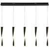 Image de PADDLE LED 5-flamme BAR Lampe à suspendre - noir
