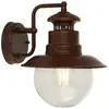 Image de STATION 1-flammig LUMIÈRE MURALE/PORCHE D'EXTÉRIEUR - RUSTIC BROWN mit Glas klar