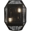 Image de WICKER 2 flammes WALL LIGHT, noir WICKER
