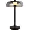 Image de Frisbee 1Lt Led Lampe De Table, Noir Mat Avec Verre Fumé