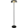 Image de Frisbee 1Lt Led Lampadaire, Noir Mat Avec Verre Fumé