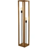 Image de Lampadaire Carré En Bois De Bambou Tressé 2Lt