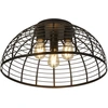 Image de 1Lt Cage Flush Light, Noir Mat