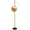 Image de Lampadaire LED Crosby - Noir avec effet bois