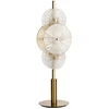 Image de Lampe de table Wagon Wheel 6Lt, bronze avec verre clair et ambre