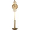 Image de Lampadaire Wagon Wheel 6Lt, bronze avec verre clair et ambre