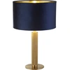 Image de London lampe de table - Knurled or Abat-jour velours bleu marine