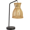 Image de Málaga Lampe de bureau contemporaine Acier Noir Bois Marron 1 Lumière E14