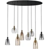Image de Pendentif Divine 8Lt Multi Drop - Noir mat avec verre mixte