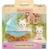 Image de SYLVANIAN lot de lapins jumeaux + poussette 05432