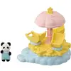Image de Miniature figurine Sylvanian Families Baby Star Carousel bébé panda Bleu clair/rose/jaune - Neuf