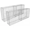 Image de Monster-shop - Lot De 4 Paniers De Gabions Argentés En Acier Galvanisé Pour Projets D'Aménagement Extérieur, Murs De Soutènement, Clôture De Jardin. 100 X 95 X 30cm