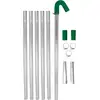 Image de Tige d'aspiration pour kit de nettoyage de gouttières, longueur 7,2 m, rallonge pour aspirateur de 1,2 m à 7,2 m, diamètre de la tige 51 mm, 700 g/tige, tubes en aluminium, buses, adaptateur pour tuyau en silicone, coude en U avec clips