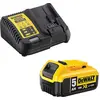 Image de Pack énergie 18V XR Li-Ion (1x 5.0 ah) avec chargeur rapide - DEWALT DCB184_DCB115