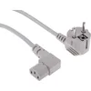 Image de Câble D'Alimentation, Gris, Connecteur C13, Iec Vers Cee 7/7, Schuko, 250 V / 10 A, 2.5m ( Prix Pour 1 )