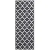 Image de Tapis d'extérieur HOMESCAPES résistant aux intempéries, tapis de passage noir et blanc 75 x 200 cm, tapis de jardin Nola à motifs géométriques, tapis de balcon réversible