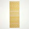 Image de Tapis d'extérieur HOMESCAPES résistant aux intempéries, tapis de passage jaune et blanc 75 x 200 cm, tapis de jardin Anna à motifs ethniques, tapis de balcon réversible