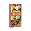 Image de Dames Professor Puzzle Vintage - 30 pièces Bois, Plateau pliable 25 cm, Retro Orange/Beige - Neuf