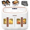 Image de Duronic AF34 WE Set Friteuse à Air avec 1 grand tiroir de 10L et 2 petits tiroirs de 5L inclus 10 Programmes de Cuisson Préréglés Sans huile Fonctions Sync Cook Sync Finish en occasion ou reconditionné