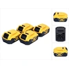 Image de DeWalt DCB 184 P4 Pack de batteries 18 V 5,0 Ah / 5000 mAh 4 pcs. Batterie XR Li-Ion - avec indicateur de charge