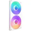 Image de Ventilateur boîtier NZXT RF-U28HF-W1 PWM 140 mm RGB Blanc, 500-2000 tr/min, éclairage multi-LED - Neuf