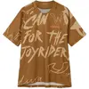 Image de Maillot Endura Singletrack Print à manches courtes pour enduro, marron, taille L, homme, marron, taille L