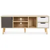 Image de Privatefloor - Meuble Tv En Bois - Design Scandinave - Aren Gris
