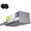 Image de CIARRA, hotte aspirante plate de 60 cm, 606 m³/h, hotte aspirante encastrable classe A+ | Commandes tactiles, ventilation par recirculation et évacuation, modèle VM6909AS