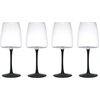 Image de lot de 4 verres à vin rouge MIKASA PALERMO à pied noir 450ml Creative Tops