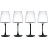 Image de lot de 4 verres à vin blanc MIKASA PALERMO à pied noir 450ml Creative Tops