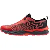Image de Chaussure de trail pour hommes Mizuno Wave Daichi 8, coloris Cayenne/Noir/Rouge signal, taille 44,5