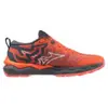 Image de MIZUNO WAVE DAICHI 8, modèle pour femmes, couleur corail/blanc/turbulente, taille 37