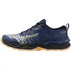 Image de Chaussure de trail pour femmes Mizuno Wave Daichi 8, couleur : bleu "Estate", "Apricot Ice" et noir