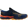 Image de Chaussures Mizuno Wave Daichi 8, coloris Bleu/Pêche/Orange Vif, pour homme, taille 41