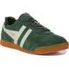 Image de Gola Classics Harrier Femmes Lacets Cuir Daim Chaussures de sport Vert - undefined / Vert Daim
