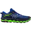 Image de MIZUNOWAVE MUJIN 10, couleur bleu électrique/blanc/vert gecko, taille 40,5