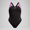 Image de Maillot de bain Speedo Hyperboom à dos nageur pour femme, couleur : noir-violet, taille : 42