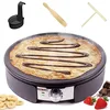 Image de Duronic PM152 Crêpière électrique de 1500W |37 cm | Plaque de cuisson antiadhésive et démontable | Accessoires inclus | Température ajustable | Crêpes sucrées, galettes salées et omelettes en occasion ou reconditionné