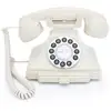 Image de GPO Carrington Téléphone Bouton Poussoir   Téléphone Fixe Rétro, Design classique UK, Style vintage -Beige - Neuf