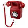 Image de GPO 746 Wall Téléphone Mural Bouton Poussoir   Téléphone Fixe Vintage, Design rétro -Rouge - Neuf