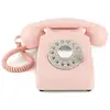 Image de GPO 746 Rotary Téléphone à Cadran   Téléphone Fixe Vintage, Design rétro britannique iconique -Rose - Neuf