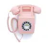 Image de GPO 746 Wall Téléphone Mural Bouton Poussoir   Téléphone Fixe Vintage, Design rétro -Rose - Neuf