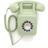 Image de GPO 746 Wall Téléphone Mural Bouton Poussoir   Téléphone Fixe Vintage, Design rétro -Vert - Neuf
